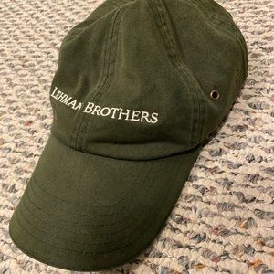 Vintage Lehman Brothers adjustable green hat, dad hat style, great condition